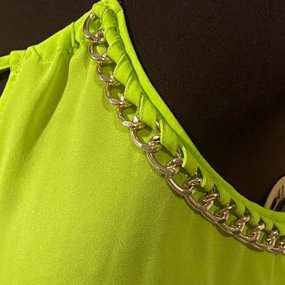 Bebe Dress Tank /Gold Chain Detail Size M **Tank Only* - Picture 3 of 8